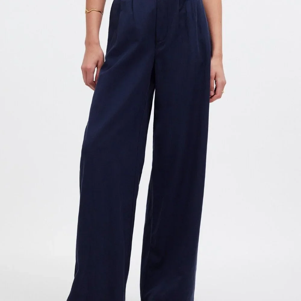 Madewell Harlow Wide-Leg Pant Size 4 Navy Deep Indigo - Picture 9 of 14